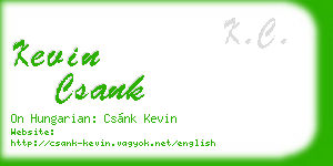 kevin csank business card